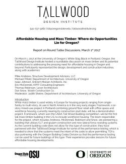Affordable Housing and Mass Timber: Where do Opportunities Lie