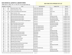 BCM-MEDICAL GENETICS LABORATORIES