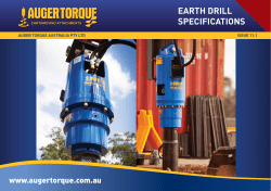 Earth Drill Specification Brochure