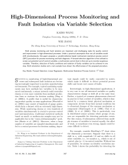 High-Dimensional Process Monitoring and Fault Isolation via