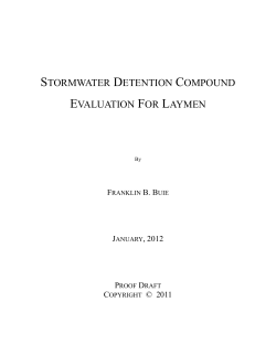 Stormwater Detention Pond Observations and Form
