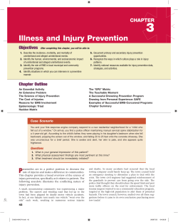 Illness and Injury Prevention