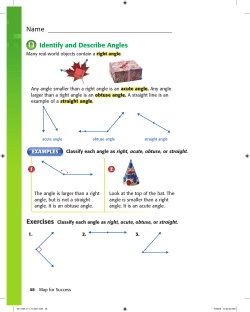 Name Identify and Describe Angles