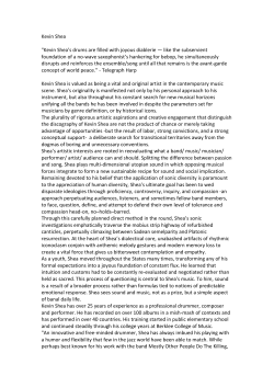 Kevin Shea "Kevin Shea`s drums are filled with joyous diablerie