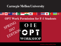 OPT Work Permission for F-1 Students