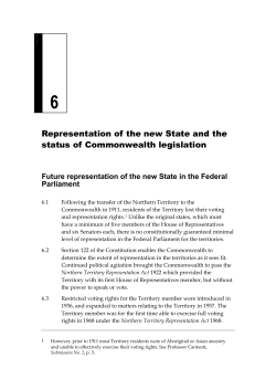 Chapter 6 Representation of the new State and the status of