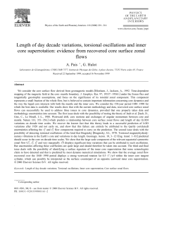 Length of day decade variations, torsional oscillations and inner