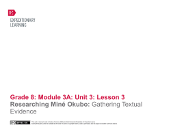 Grade 8: Module 3A: Unit 3