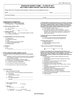 2017 Graduate Employment Survey Form