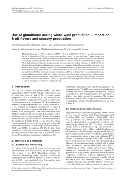Use of glutathione during white wine production &ndash; impact on S