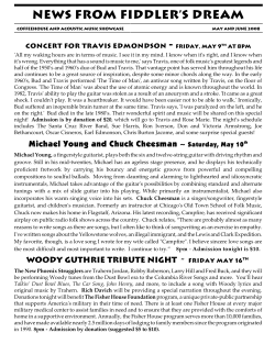 News from Fiddler`s Dream
