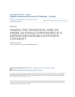 making the transition: african american female sophomores at a