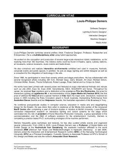 CURRICULUM VITAE Louis-Philippe Demers
