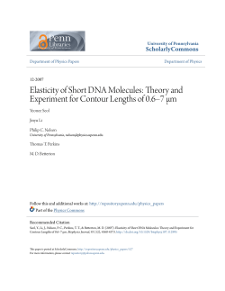 Elasticity of Short DNA Molecules: Theory and