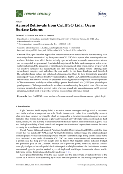 Aerosol Retrievals from CALIPSO Lidar Ocean Surface Returns