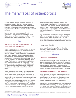 The many faces of osteoporosis