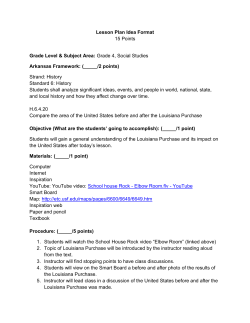 Louisiana Purchase Lesson Plan