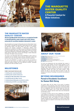 the marquette water quality center