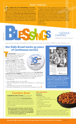 June 2016 - Catholic Charities of Baltimore