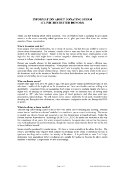 information about donating sperm