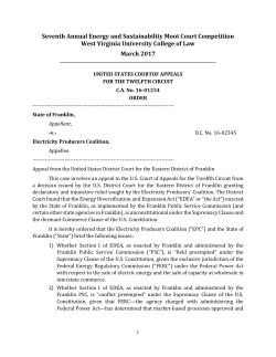 Seventh Annual Energy and Sustainability Moot Court Competition
