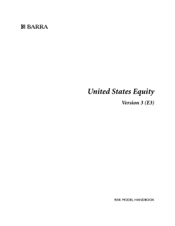 Risk Model Handbook for the US Equity Model
