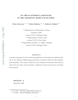 On the scattering amplitude in the Aharonov