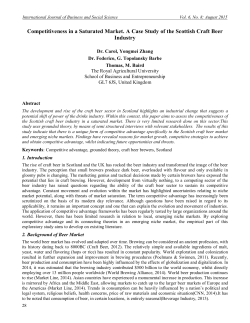 Competitiveness in a Saturated Market. A Case Study of the Scottish
