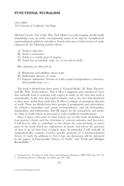 functional pluralism - UCSD Philosophy