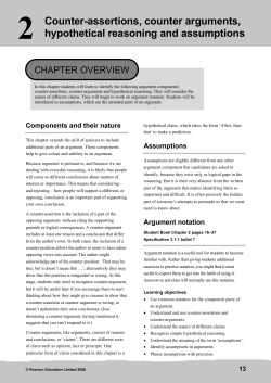 OCR AS Critical Thinking Planning and Delivery Resource File