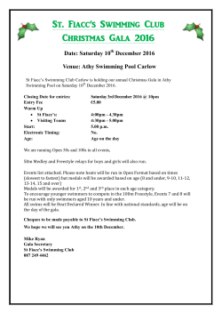 GalaInfo - St. Fiacc`s Swimming Club
