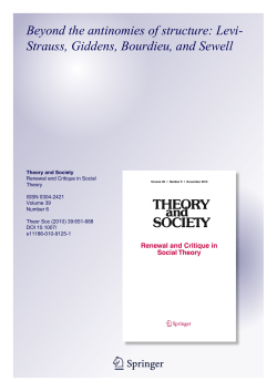 Beyond the antinomies of structure