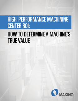high-performance machining center roi: how to determine a