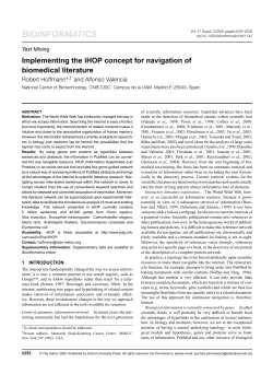 Implementing the iHOP concept for navigation of biomedical literature