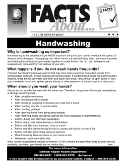 hand hygiene - Region of Durham