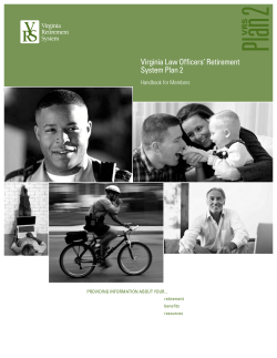 (VaLORS) Plan 2 Handbook for Members