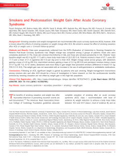 Smokers and Postcessation Weight Gain After Acute Coronary
