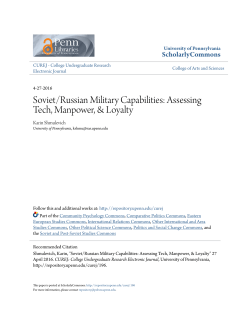 Soviet/Russian Military Capabilities: Assessing