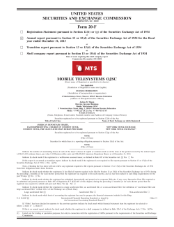 20-F - Mobile TeleSystems