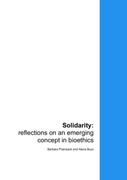 Solidarity: reflections on an emerging concept in