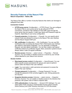 Security Features of the Nasuni Filer