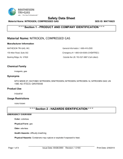 Nitrogen (N2) - Research Service Centers