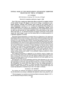 Sperry (1950) Neural basis of the spontaneous optokinetic response