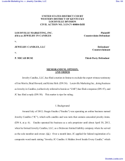 JC`s motion in limine to exclude expert testi - US Case Law