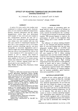 EFFECT OF ROASTING TEMPERATURE ON CORN GRAIN