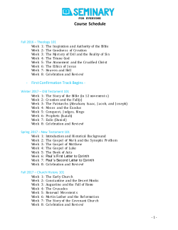 preview full schedule - Hillside Covenant Church