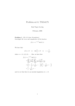Problem set 6, TMA4175