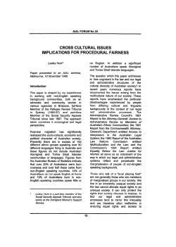 cross cultural issues implications for procedural fairness
