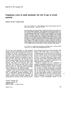 Population cycles in small mammals: the role of age at