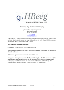Performing High-Resolution EEG Mapping